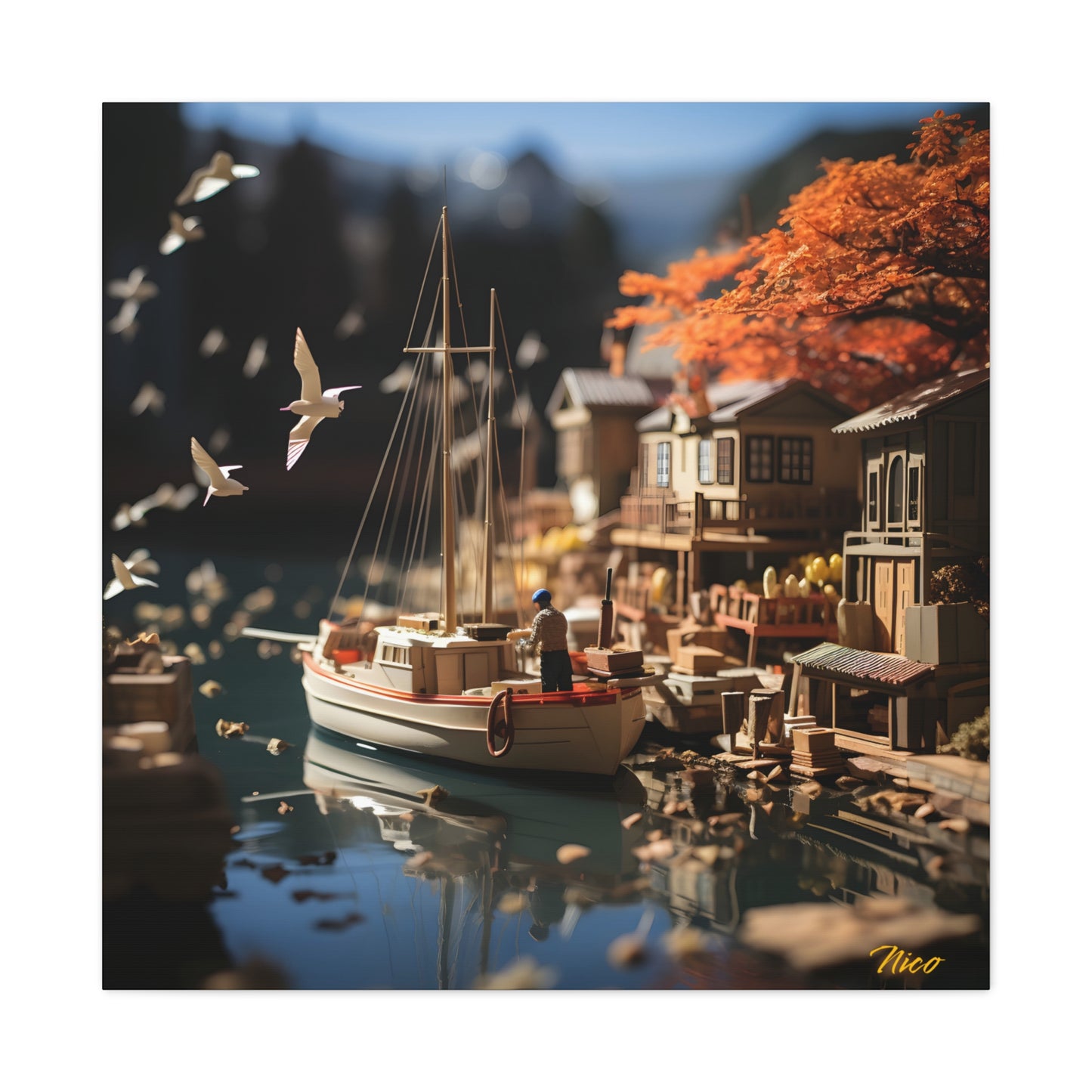 On The Docks By The Bay Series Print #1 - Streched Matte Canvas Print, 1.25" Thick