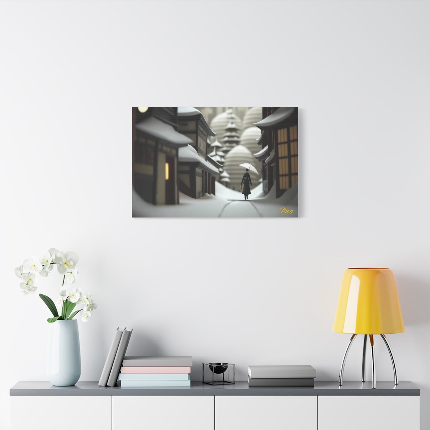 I Wish It Would Snow Series Print #4 - Streched Matte Extended Canvas Print, 1.25" Thick