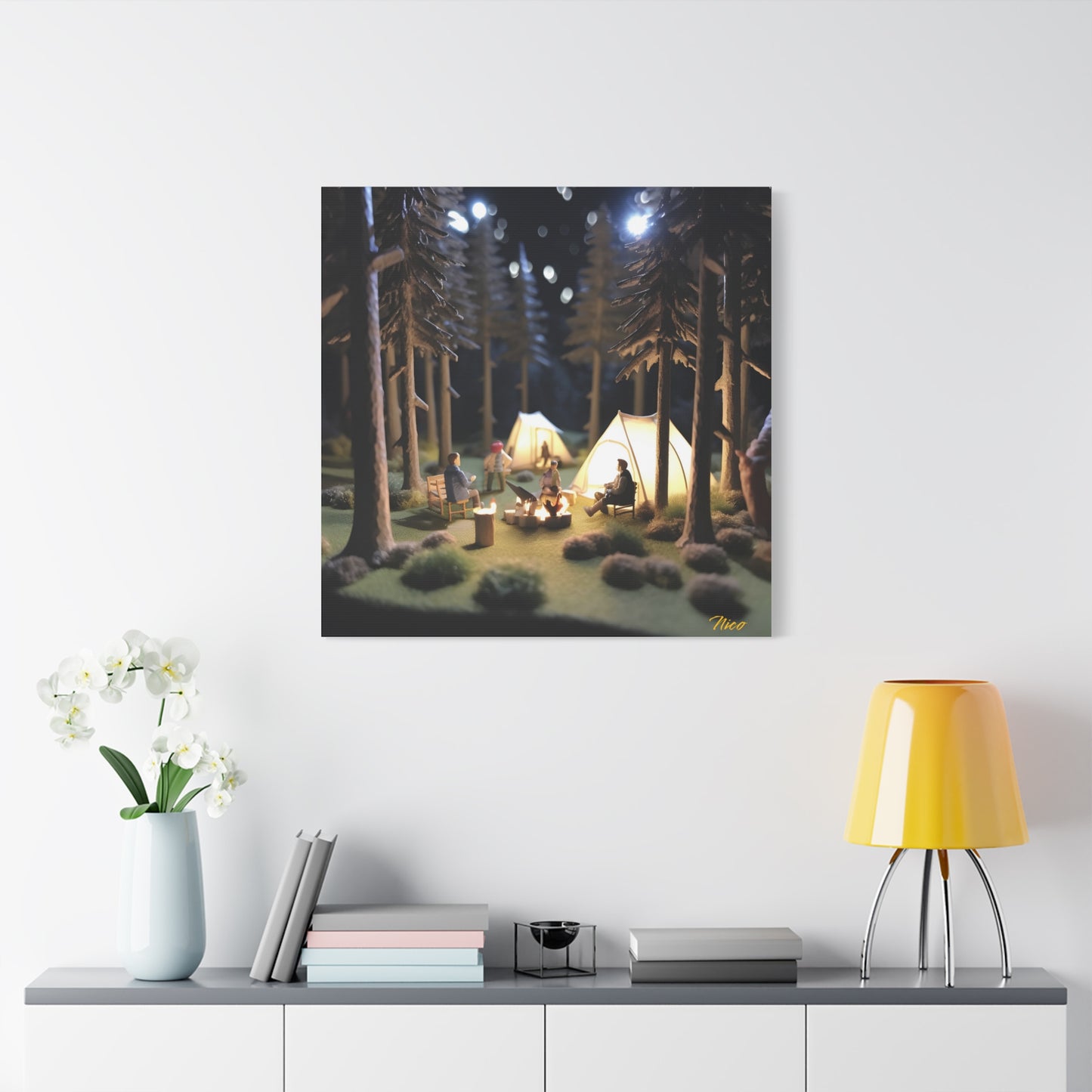 Under The Starry Skies Series Print #7 - Streched Matte Canvas Print, 1.25" Thick