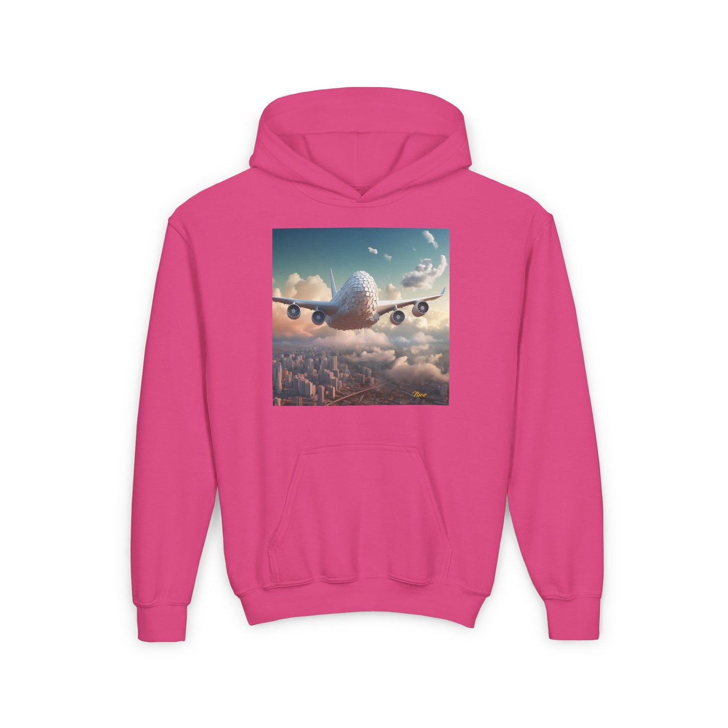 Frequent Flyer Miles Series Print #1 Youth Heavy Blend Hooded Sweatshirt