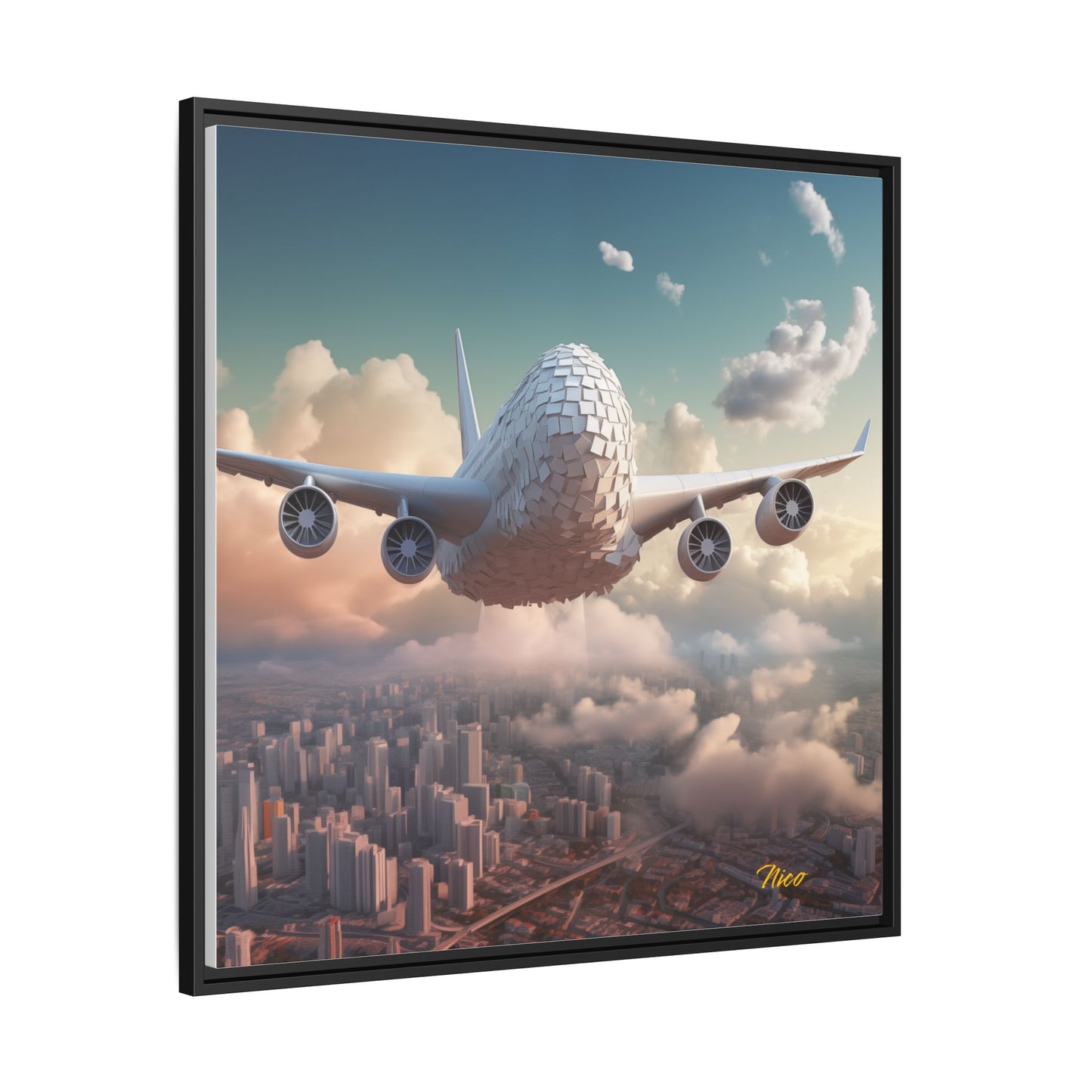 Frequent Flyer Miles Series Print #1 - Black Framed Canvas Print