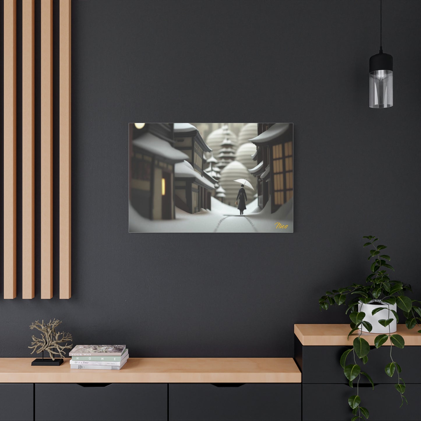 I Wish It Would Snow Series Print #4 - Streched Matte Extended Canvas Print, 1.25" Thick