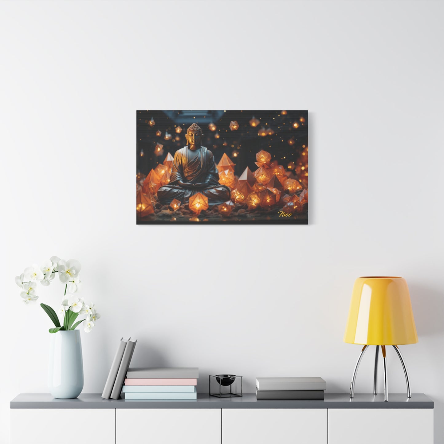 Ascending Buddha Series Print #10 - Streched Matte Canvas Print, 1.25" Thick