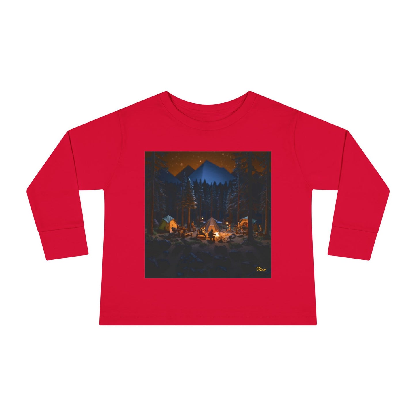 Under The Starry Skies Series Print #1 Toddler Long Sleeve Tee