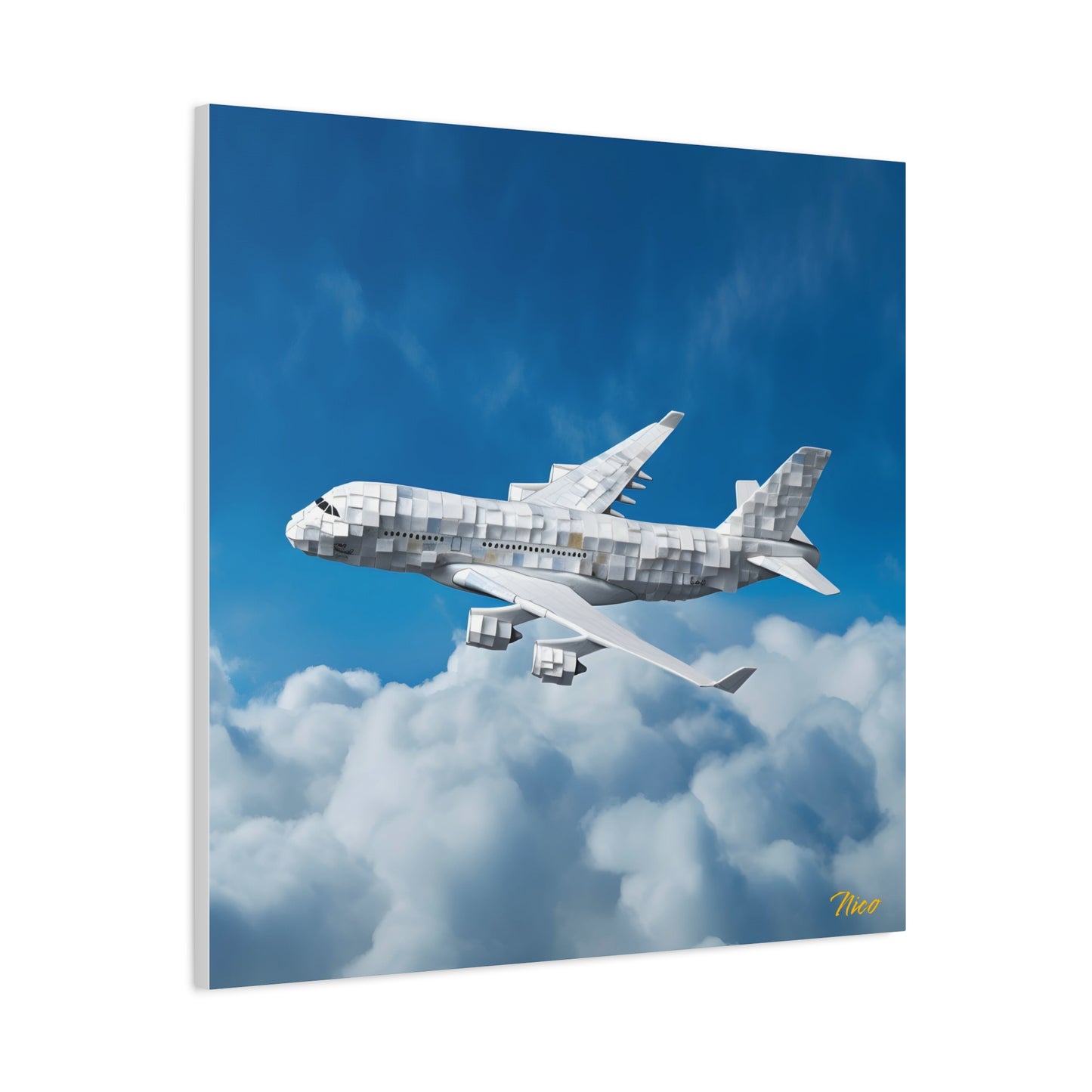 Frequent Flyer Miles Series Print #5 - Streched Matte Canvas Print, 1.25" Thick