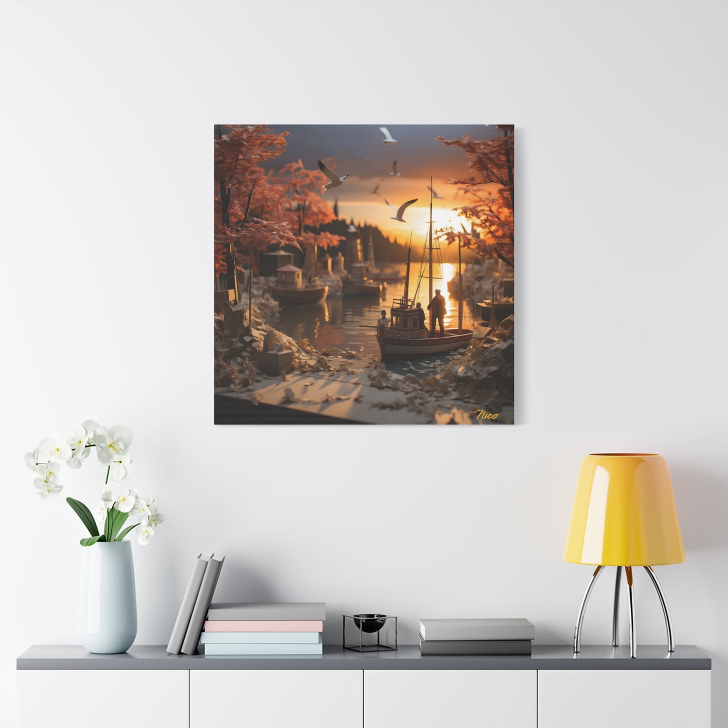 On The Docks By The Bay Series Print #2 - Streched Matte Canvas Print, 1.25" Thick