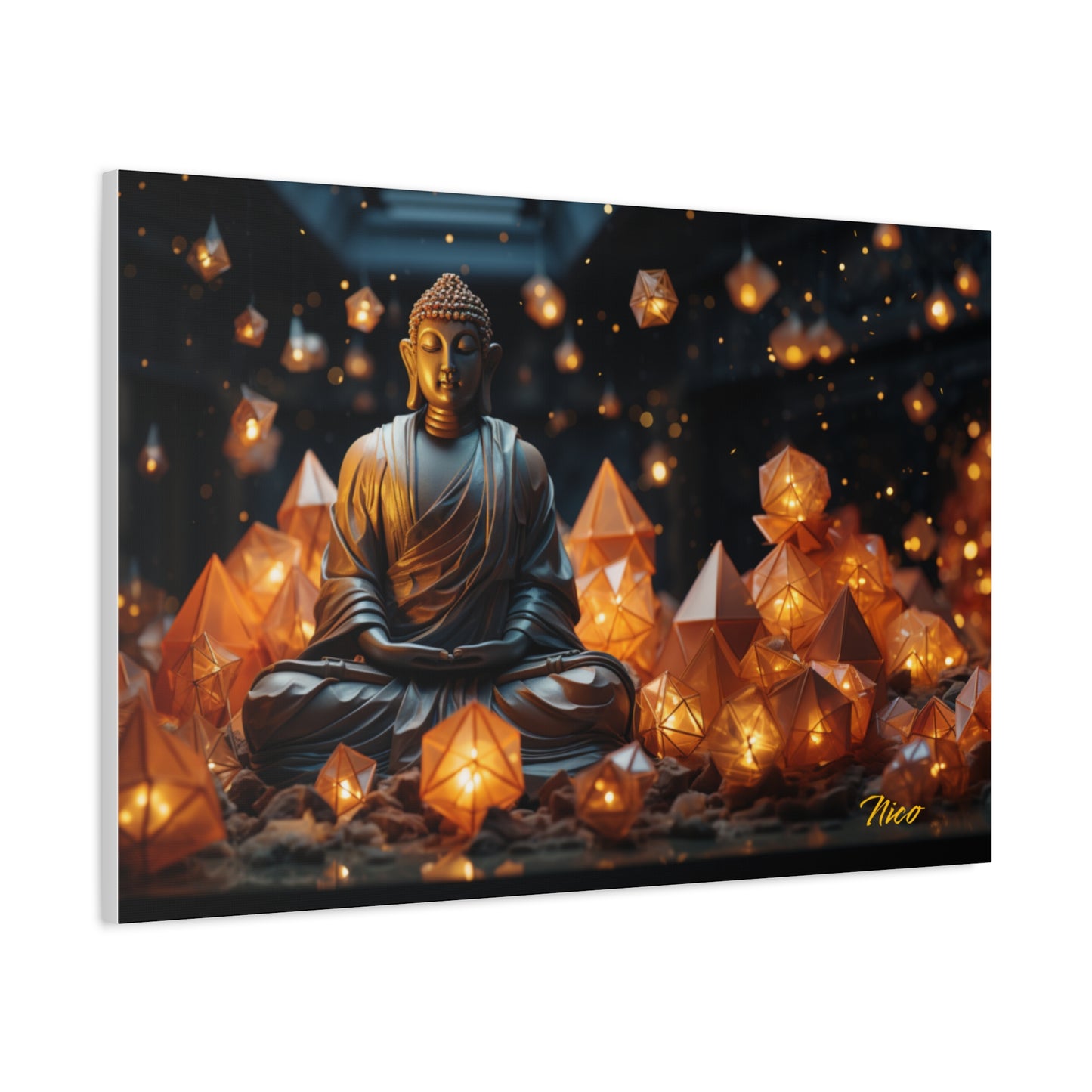Ascending Buddha Series Print #10 - Streched Matte Canvas Print, 1.25" Thick