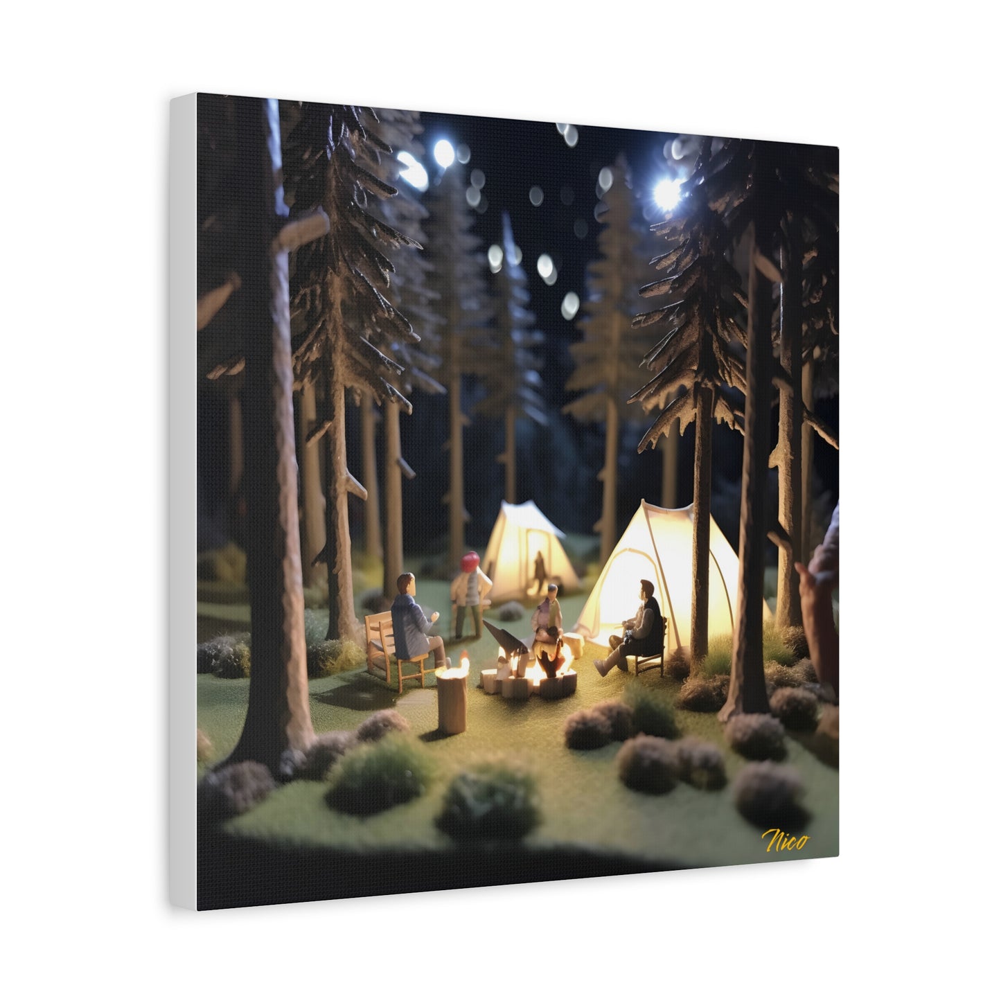 Under The Starry Skies Series Print #7 - Streched Matte Canvas Print, 1.25" Thick