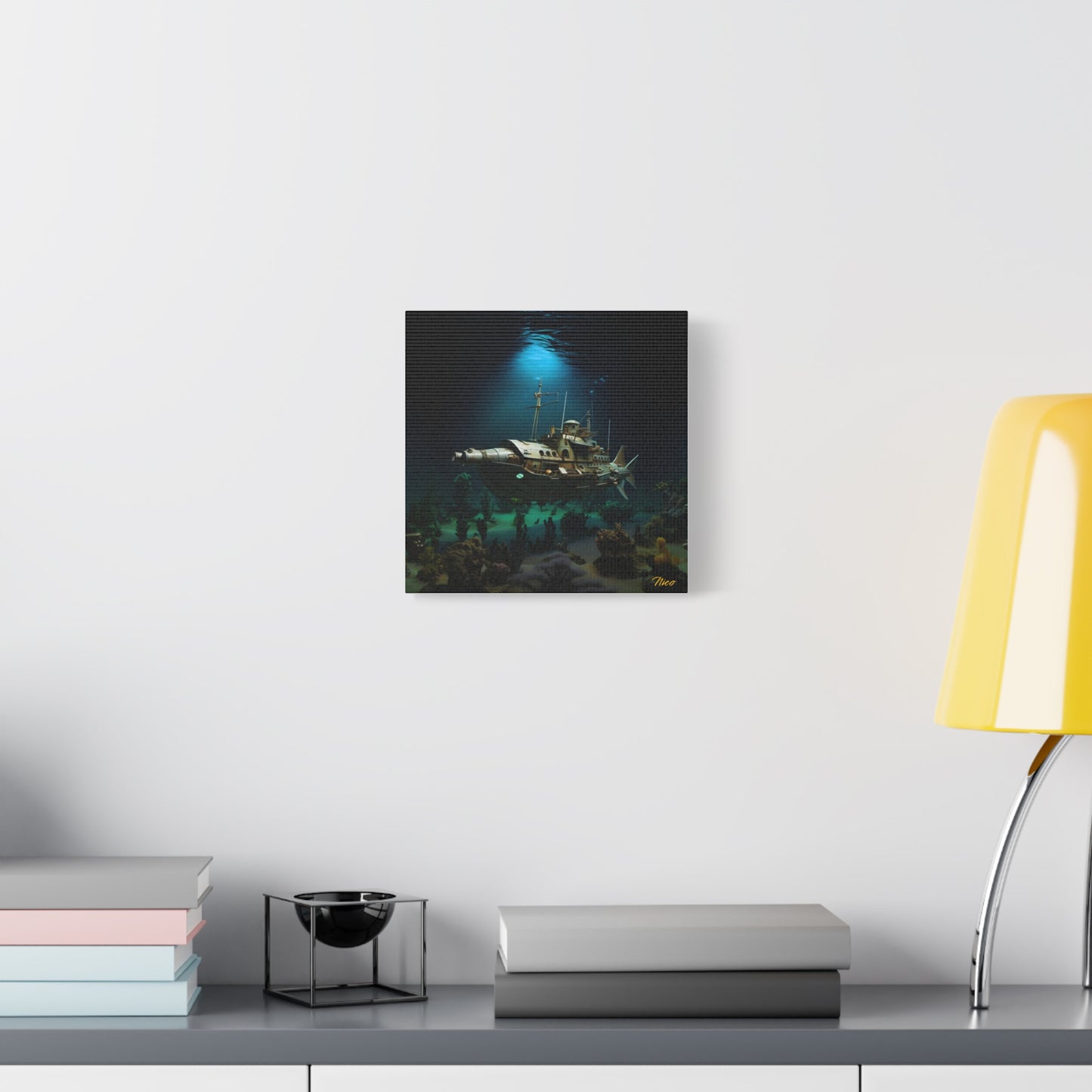 20,000 Leagues Under The Sea Series Print #7 - Streched Matte Canvas Print, 1.25" Thick