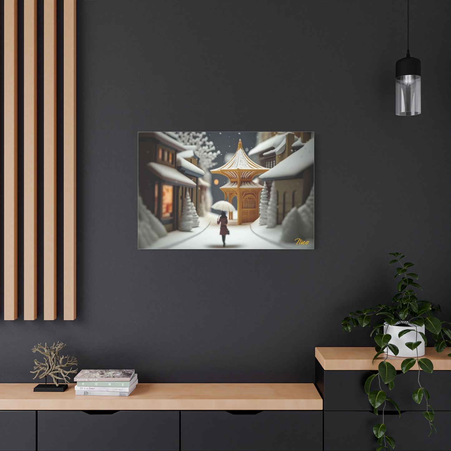 I Wish It Would Snow Series Print #5 - Streched Matte Extended Canvas Print, 1.25" Thick