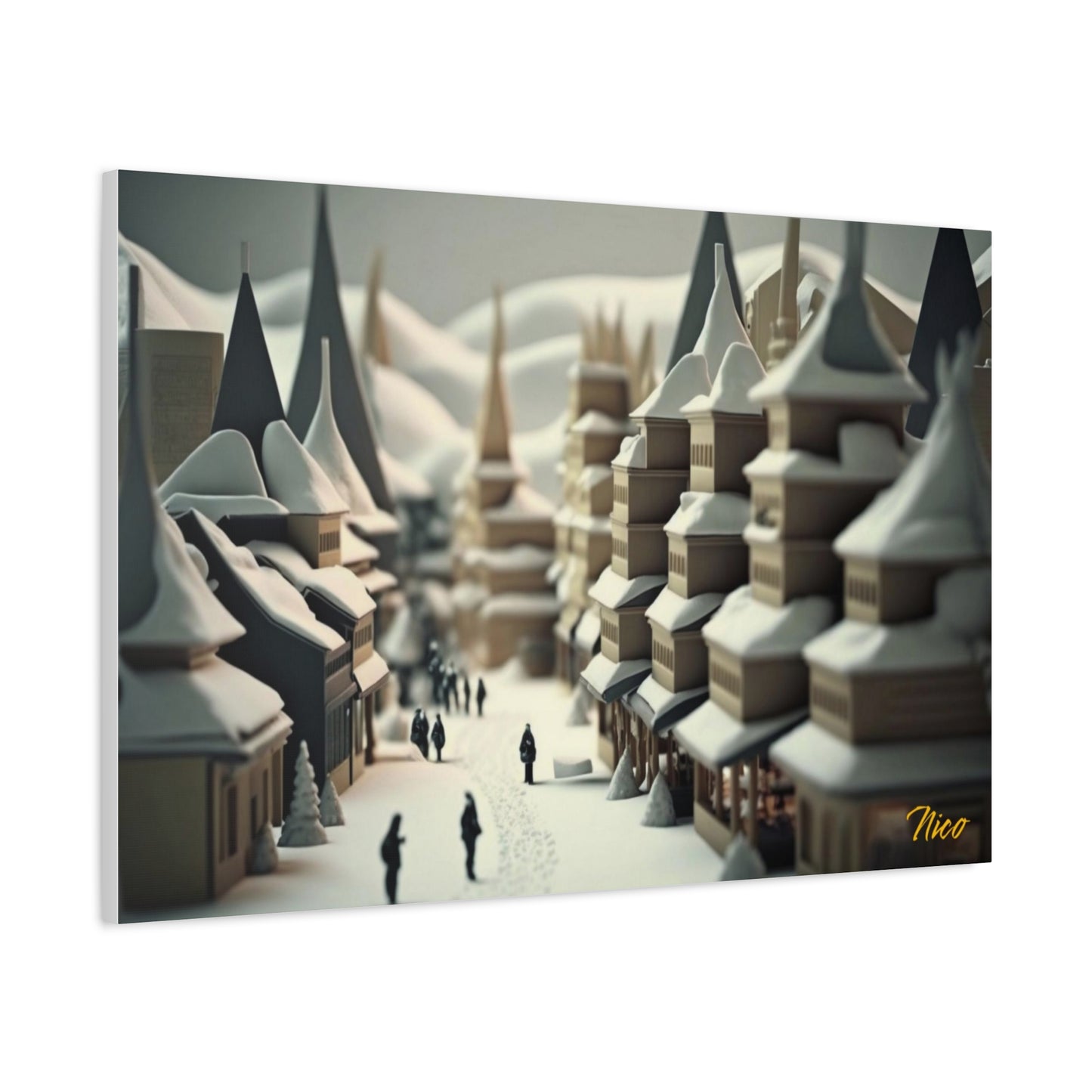 I Wish It Would Snow Series Print #1 - Streched Matte Extended Canvas Print, 1.25" Thick