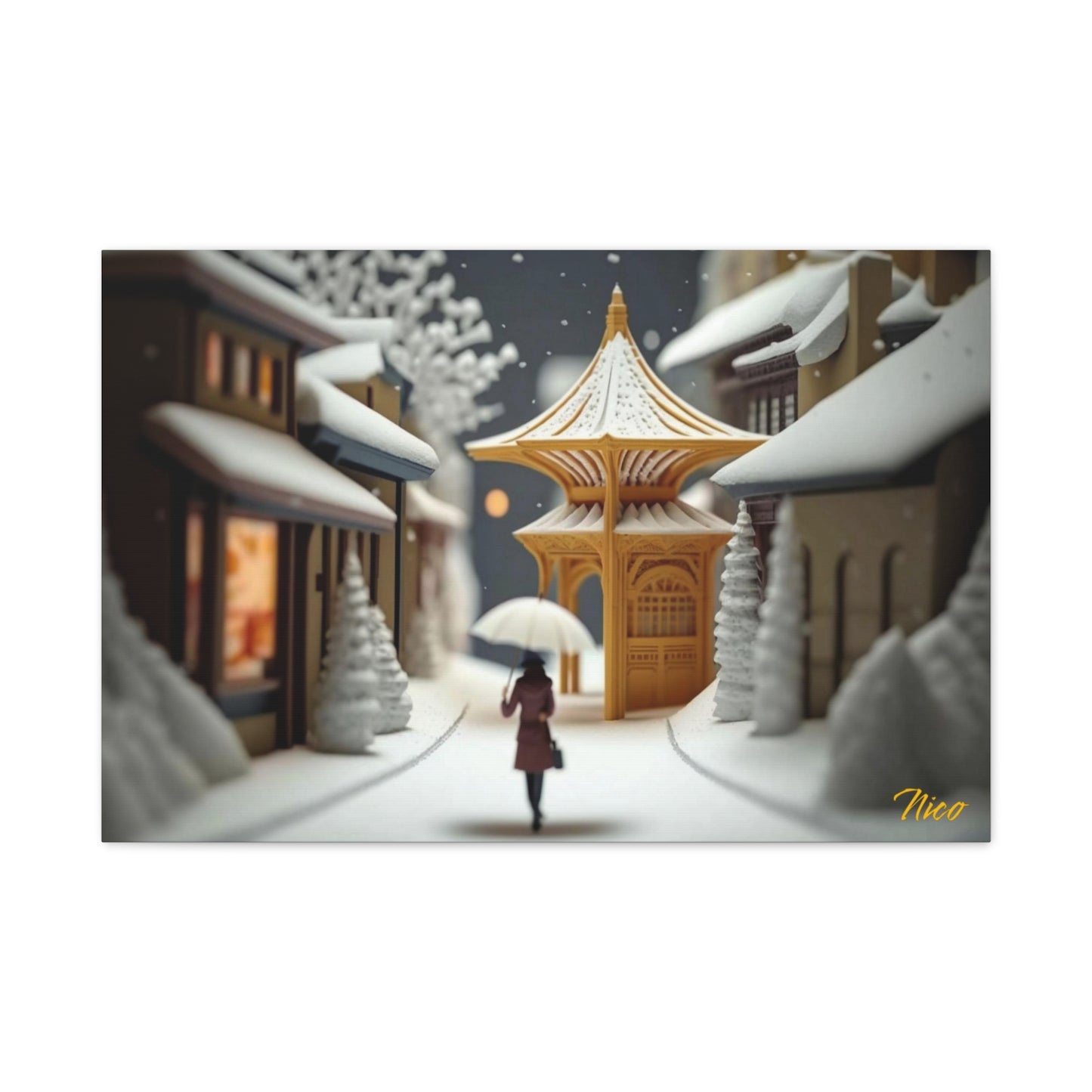 I Wish It Would Snow Series Print #5 - Streched Matte Extended Canvas Print, 1.25" Thick