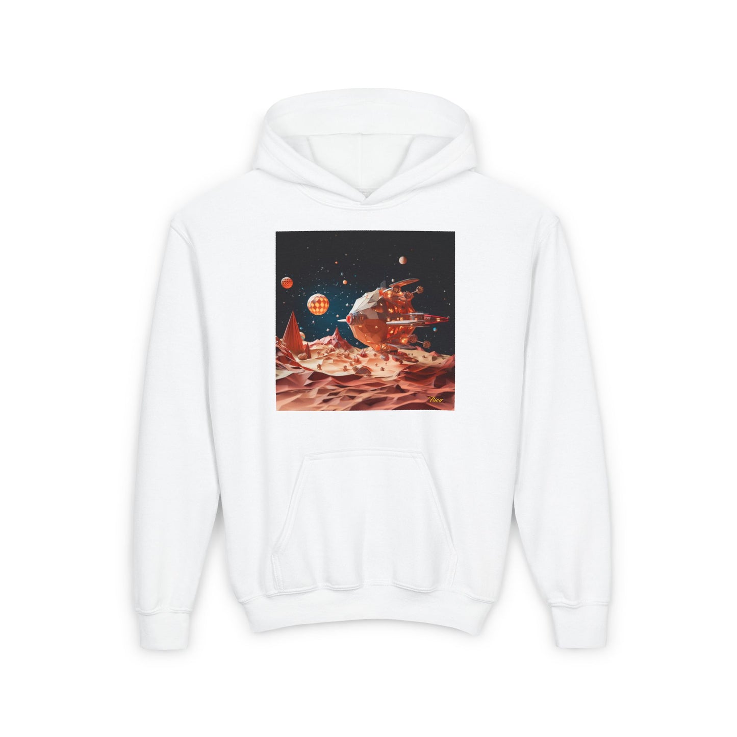 Elons' Dream Series Print #5 Youth Heavy Blend Hooded Sweatshirt