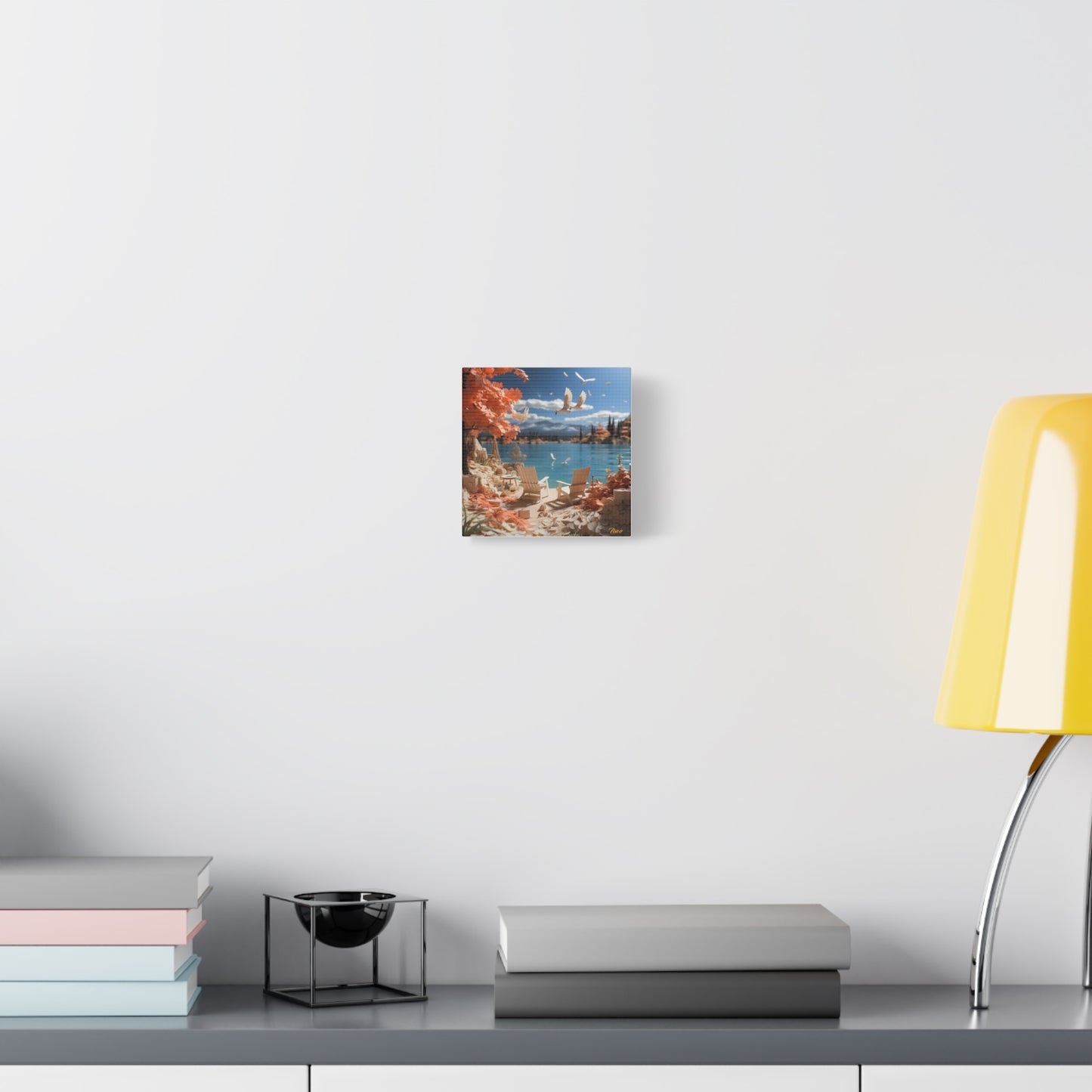 Atop The Mountain Lakeshore Series Print #10 - Streched Matte Canvas Print, 1.25" Thick