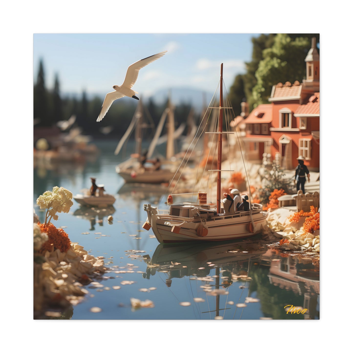 On The Docks By The Bay Series Print #6 - Streched Matte Canvas Print, 1.25" Thick