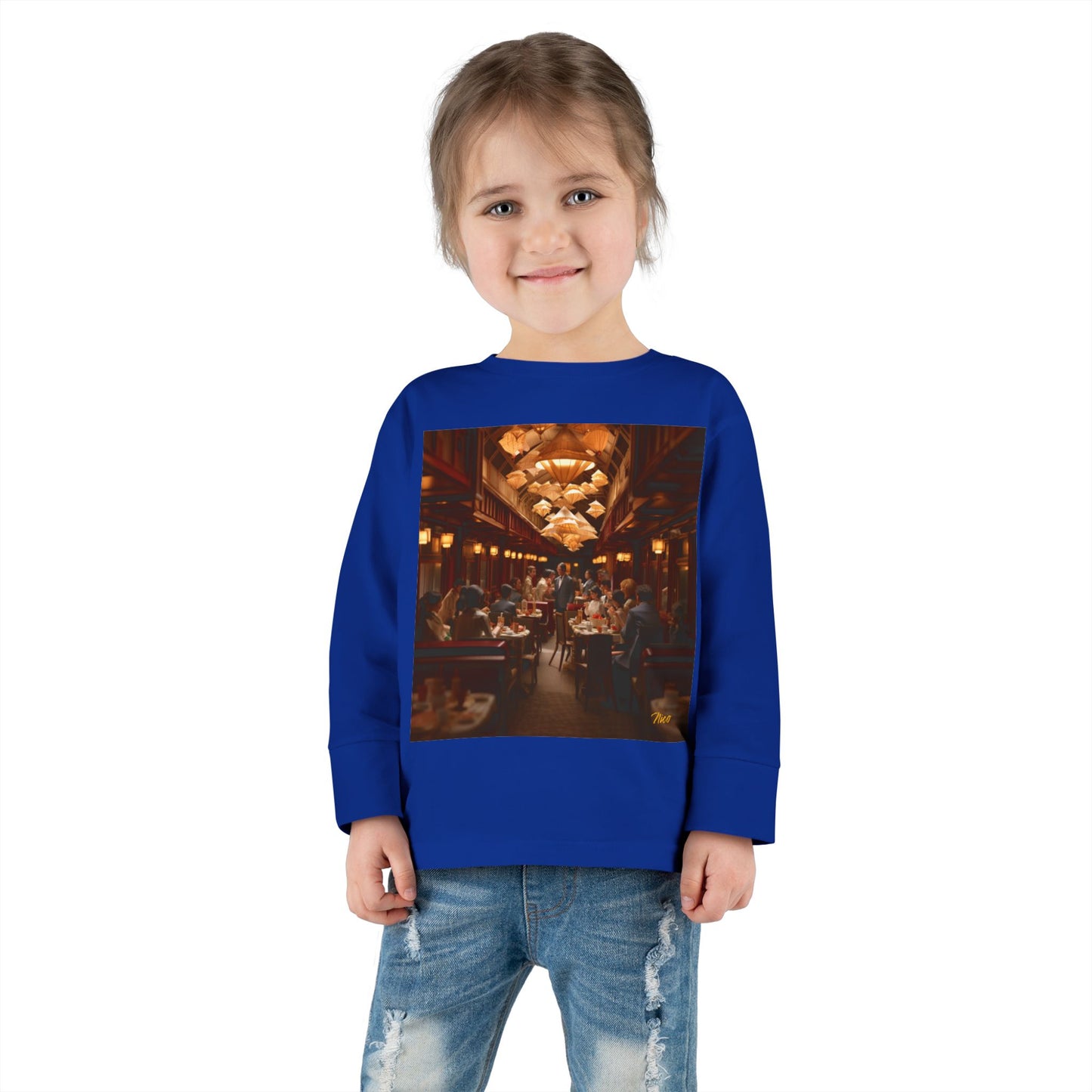 Orient Express Series Print #8 Toddler Long Sleeve Tee