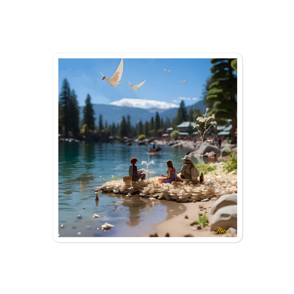 Atop The Mountain Lakeshore Series Print #7 - Bubble-free sticker