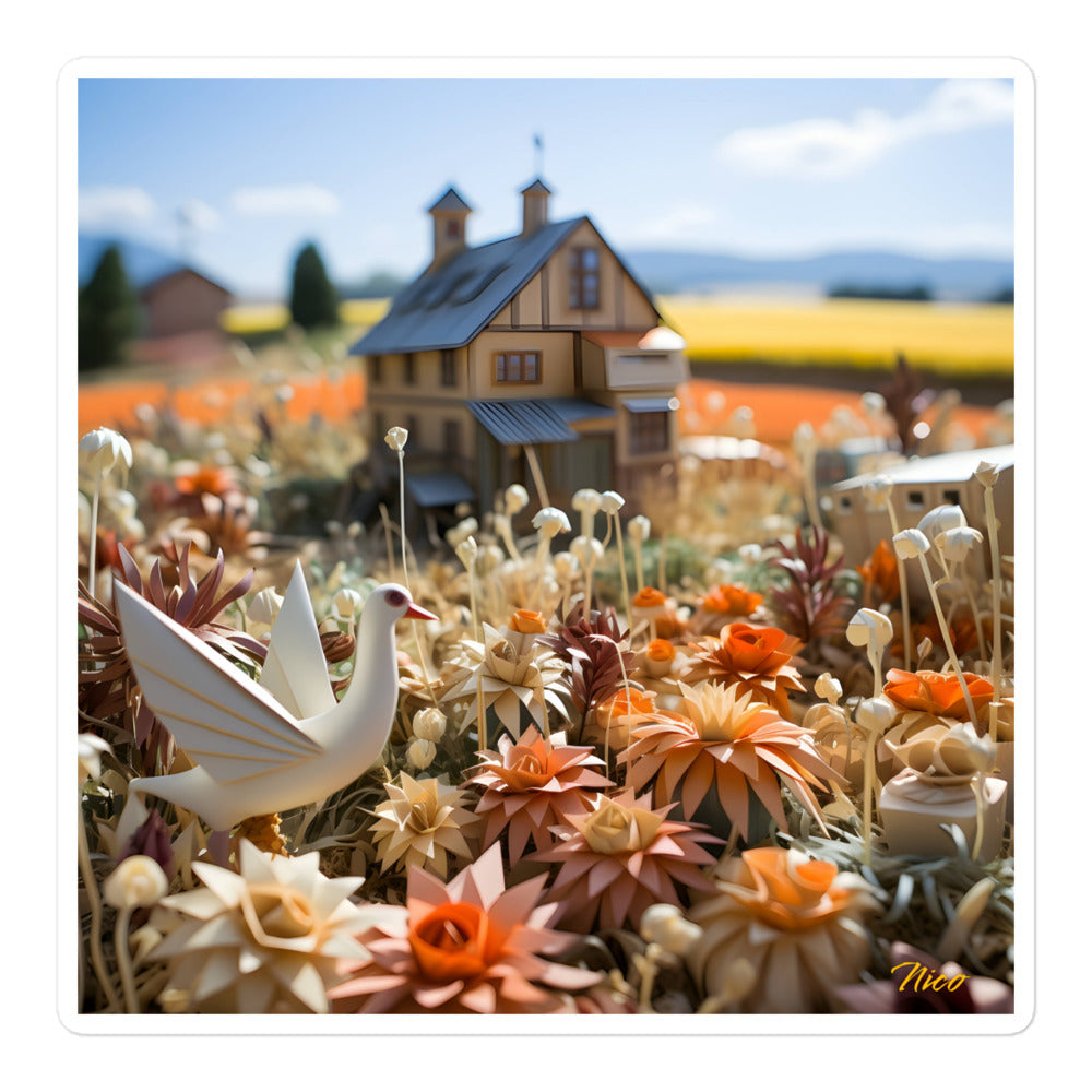 Meadow By The Farm Series Print #9 - Bubble-free sticker