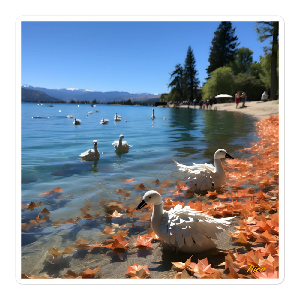 Atop The Mountain Lakeshore Series Print #2 - Bubble-free sticker