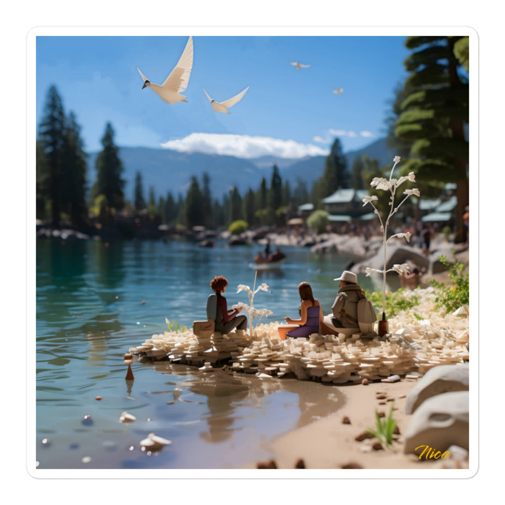Atop The Mountain Lakeshore Series Print #7 - Bubble-free sticker