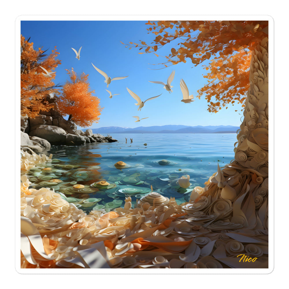 Atop The Mountain Lakeshore Series Print #9 - Bubble-free sticker