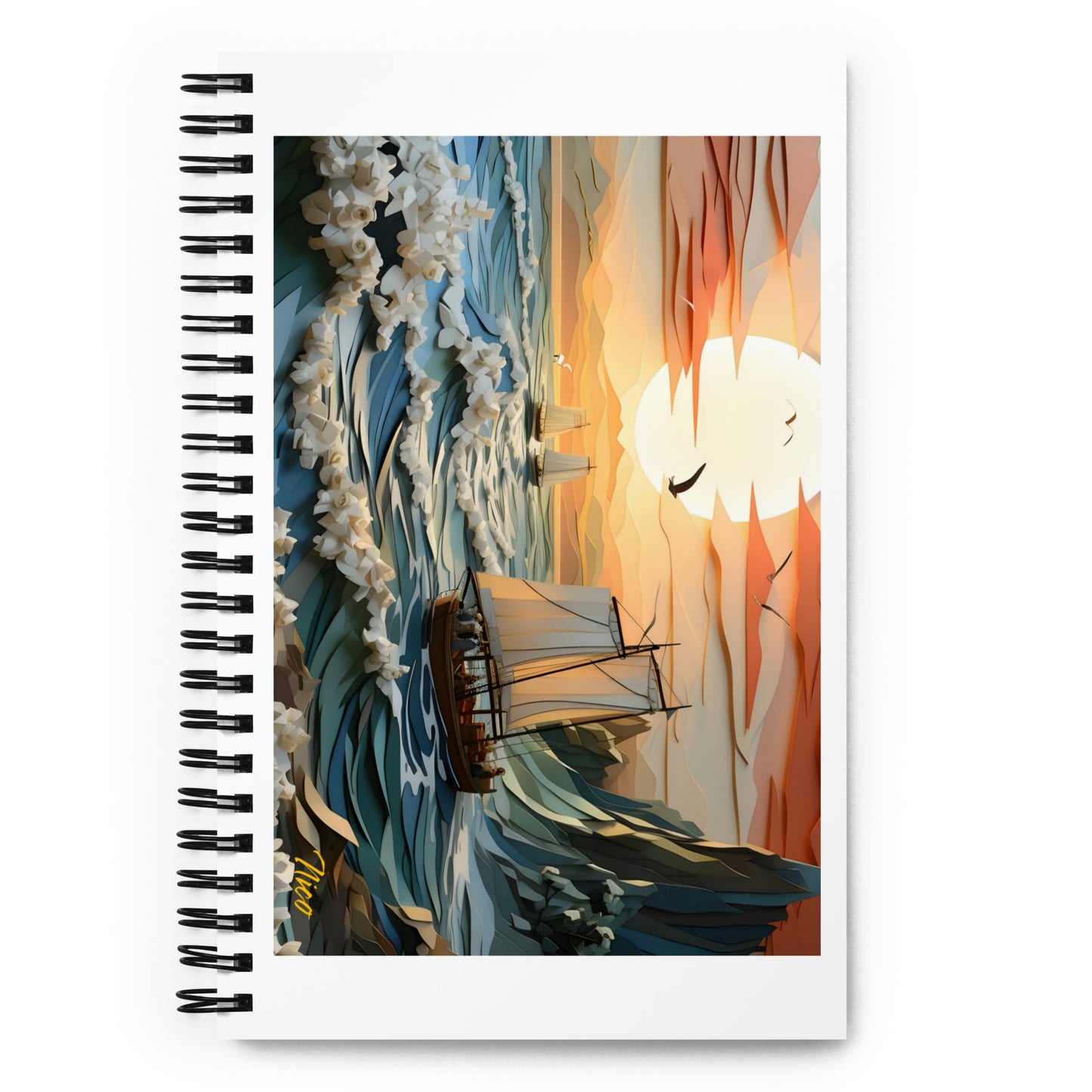 Into The Sunset Series Print #6 - Spiral notebook