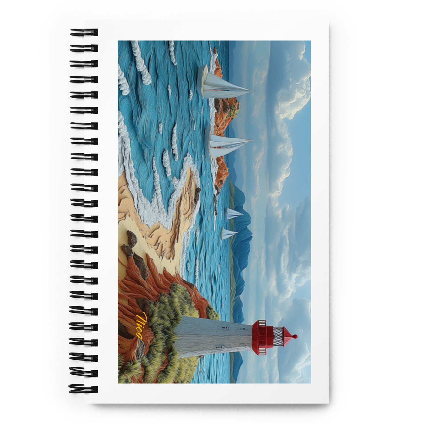 By The Seaside Print #4 - Spiral notebook