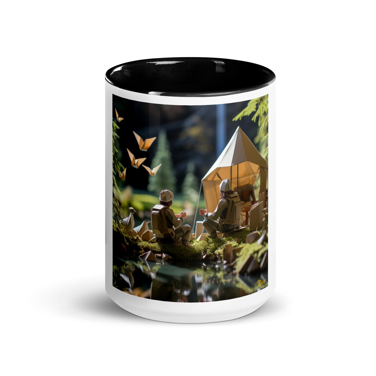 Relaxing By The Brook Series Print #5 - Mug with Color Inside