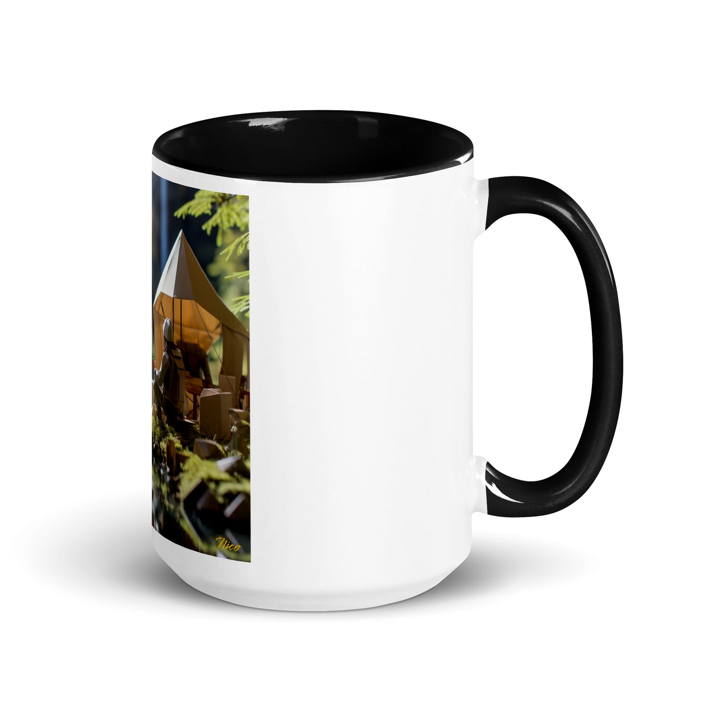 Relaxing By The Brook Series Print #5 - Mug with Color Inside