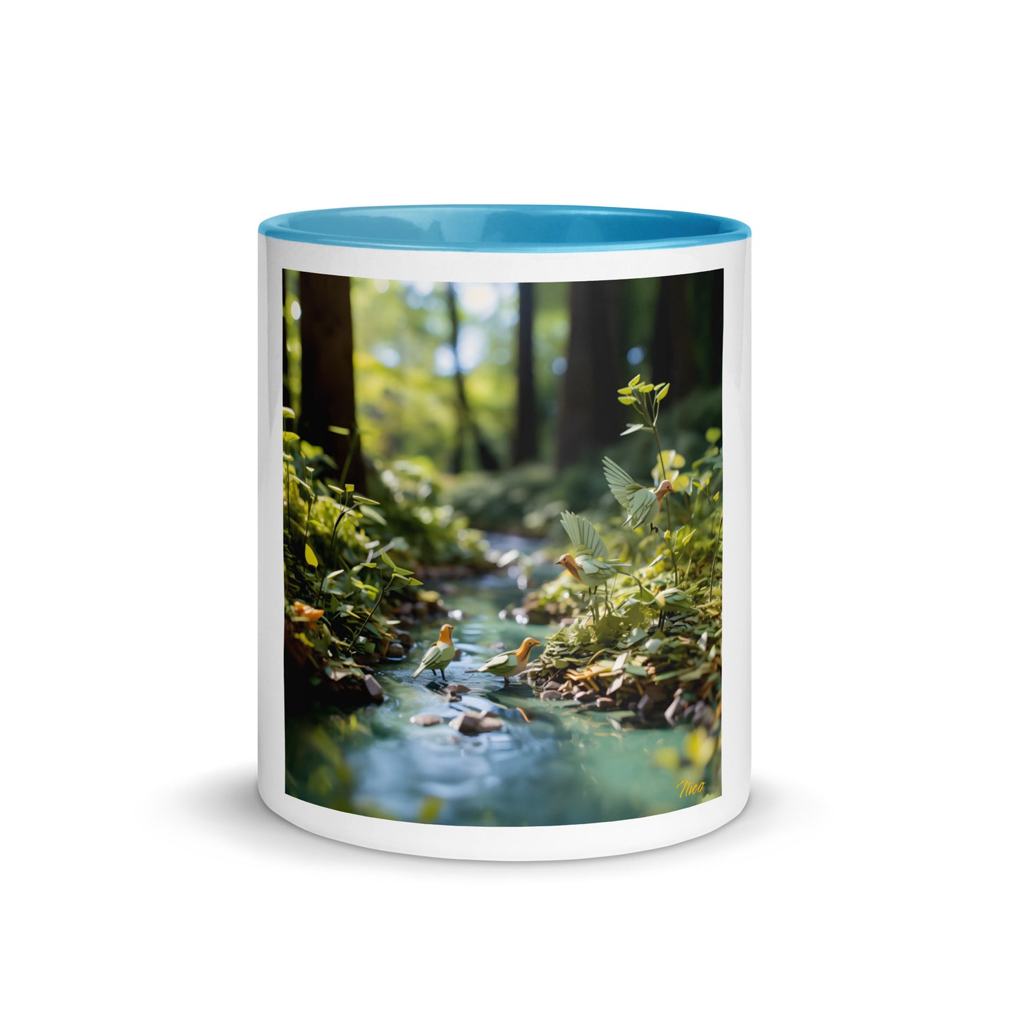 Relaxing By The Brook Series Print #8 - Mug with Color Inside