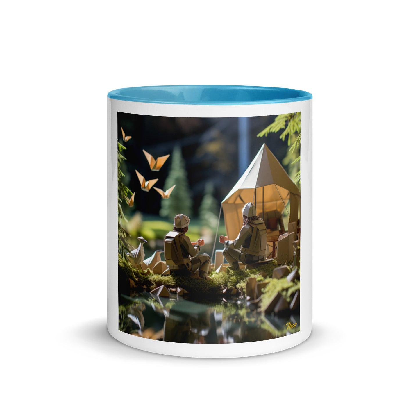Relaxing By The Brook Series Print #5 - Mug with Color Inside