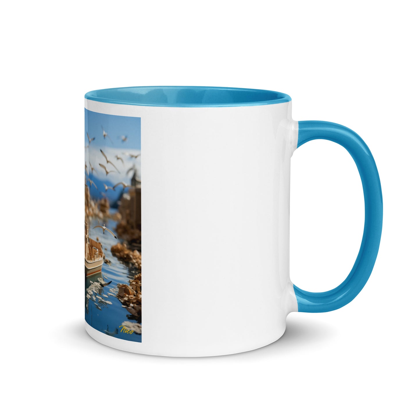 On The Docks By The Bay Series Print #3 - Mug with Color Inside