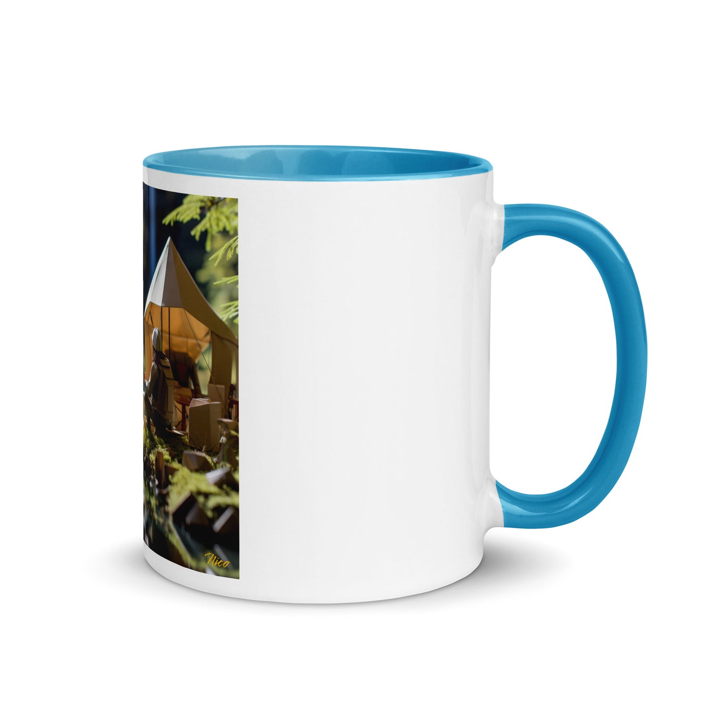 Relaxing By The Brook Series Print #5 - Mug with Color Inside