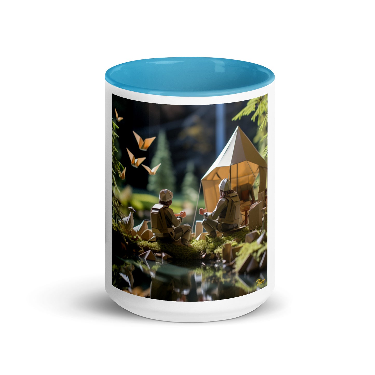 Relaxing By The Brook Series Print #5 - Mug with Color Inside