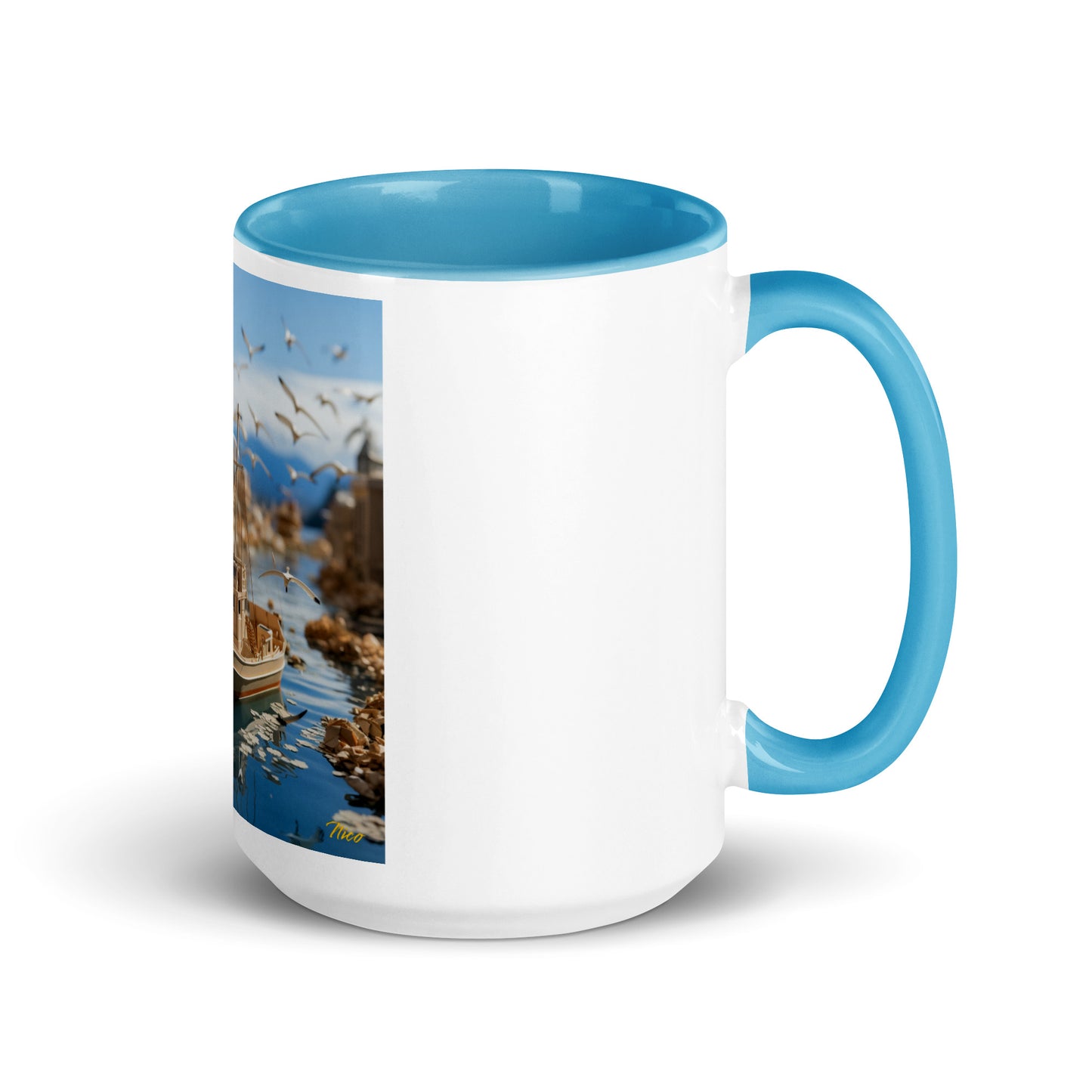 On The Docks By The Bay Series Print #3 - Mug with Color Inside