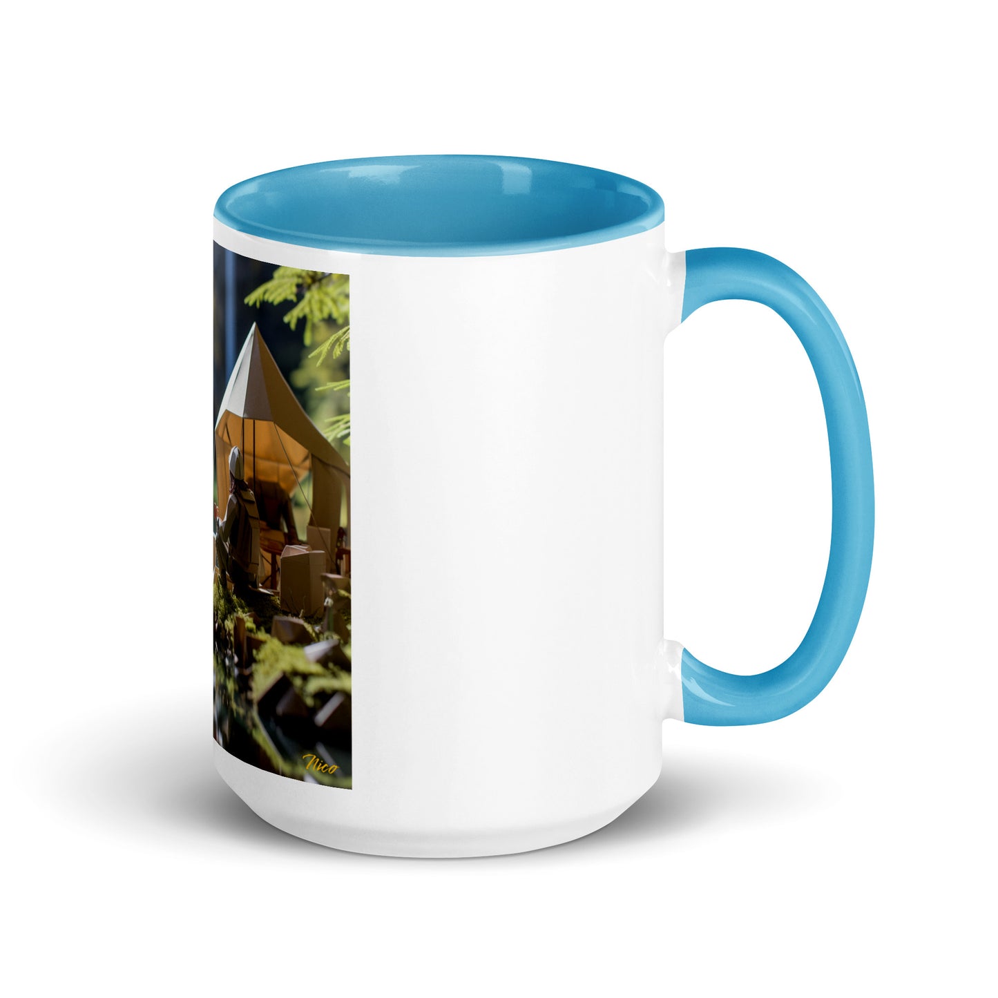 Relaxing By The Brook Series Print #5 - Mug with Color Inside