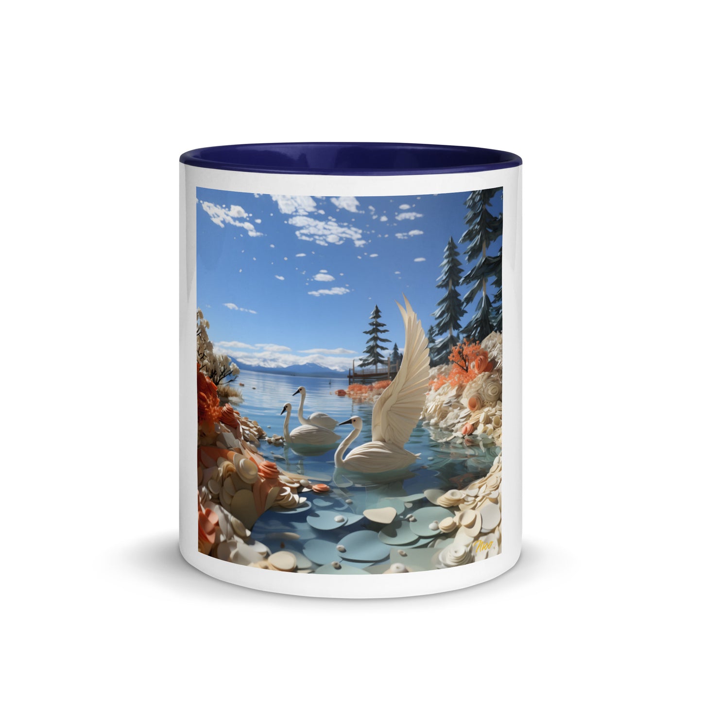 Atop The Mountain Lakeshore Series Print #1 - Mug with Color Inside