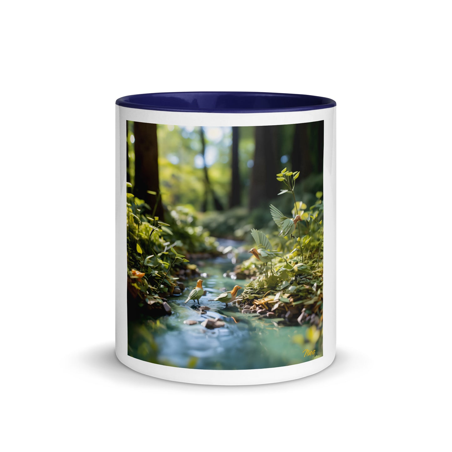 Relaxing By The Brook Series Print #8 - Mug with Color Inside