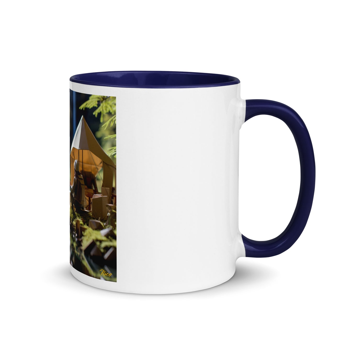 Relaxing By The Brook Series Print #5 - Mug with Color Inside
