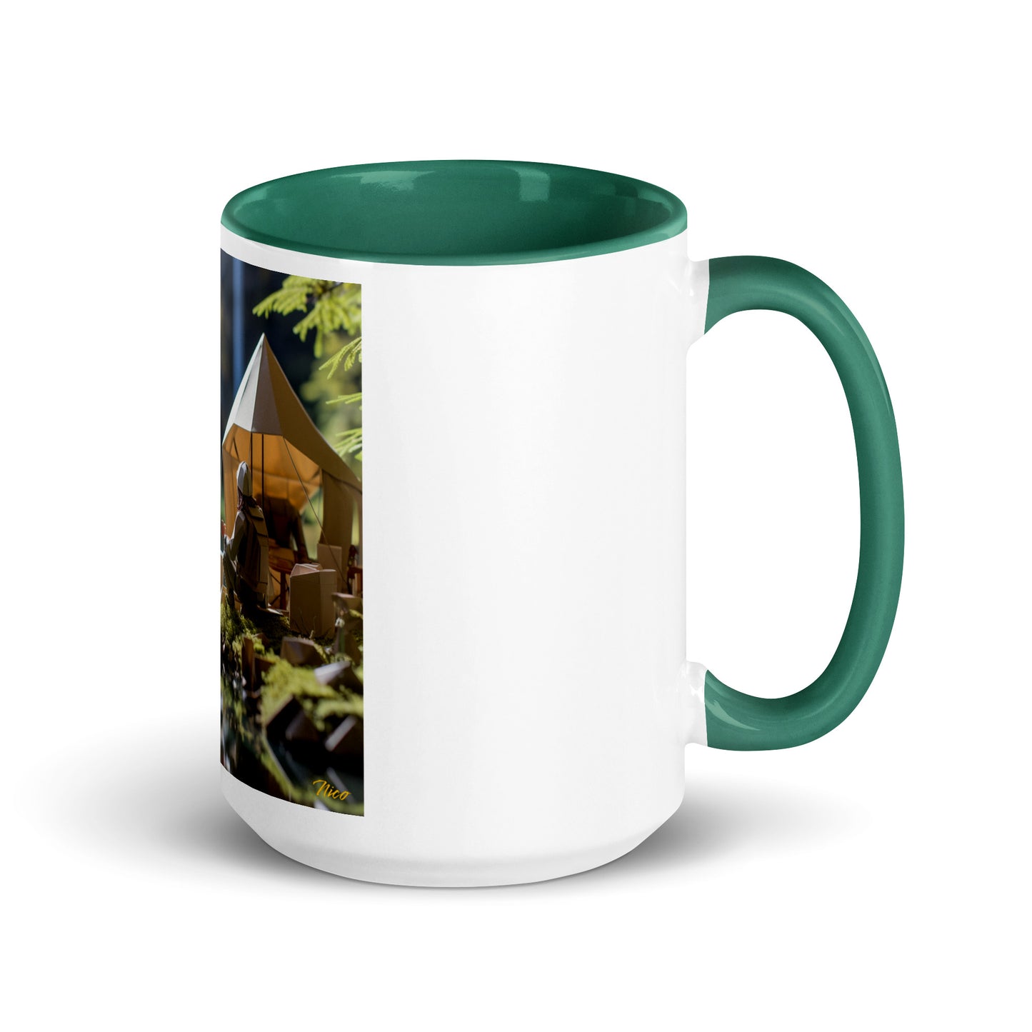 Relaxing By The Brook Series Print #5 - Mug with Color Inside
