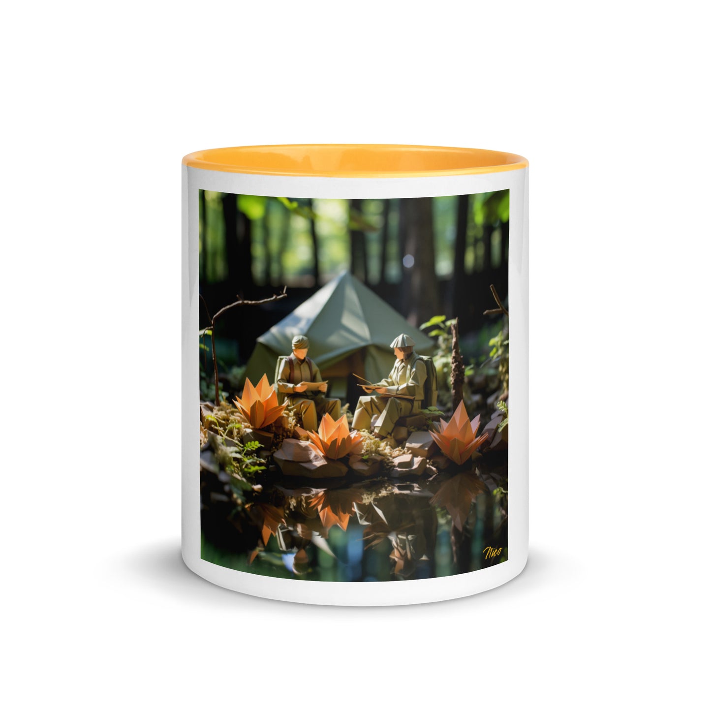 Relaxing By The Brook Series Print #7 - Mug with Color Inside