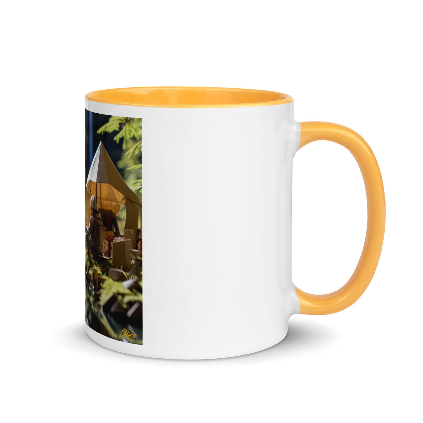 Relaxing By The Brook Series Print #5 - Mug with Color Inside