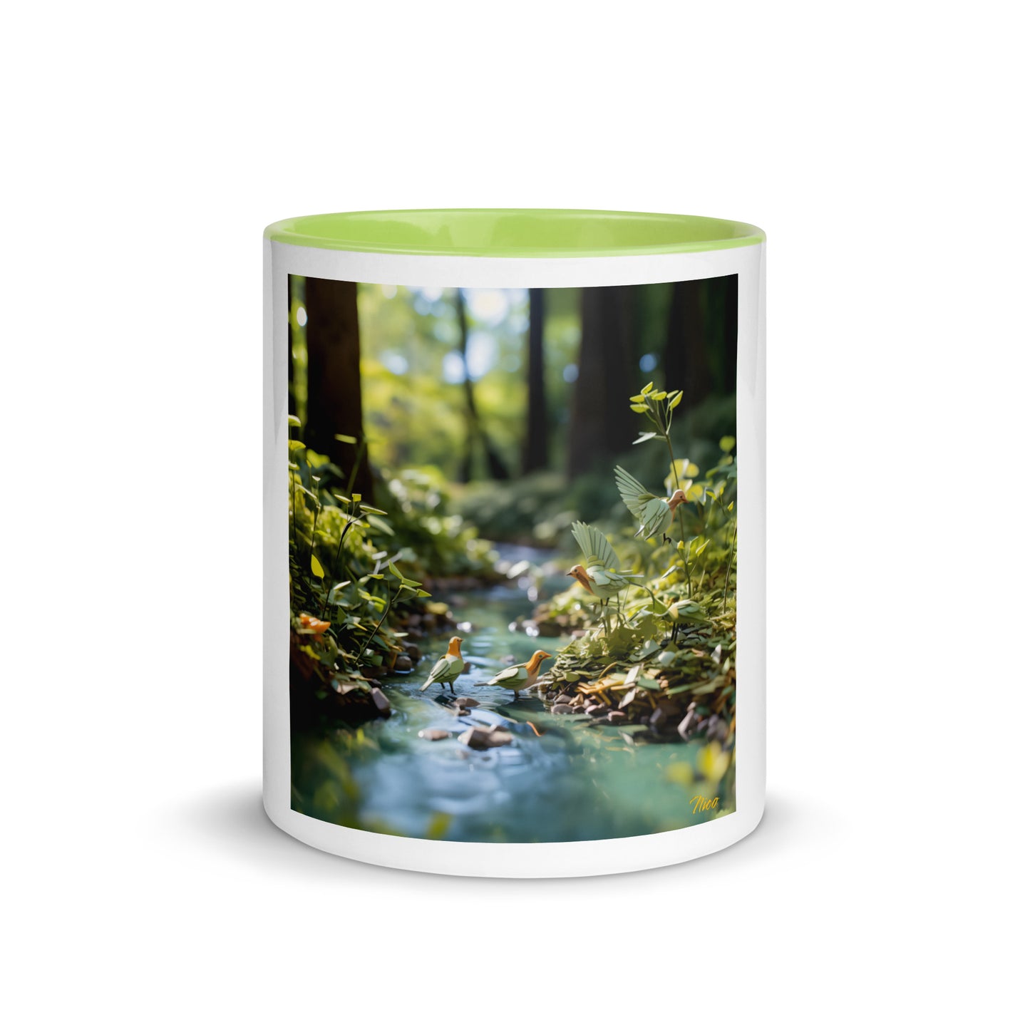 Relaxing By The Brook Series Print #8 - Mug with Color Inside