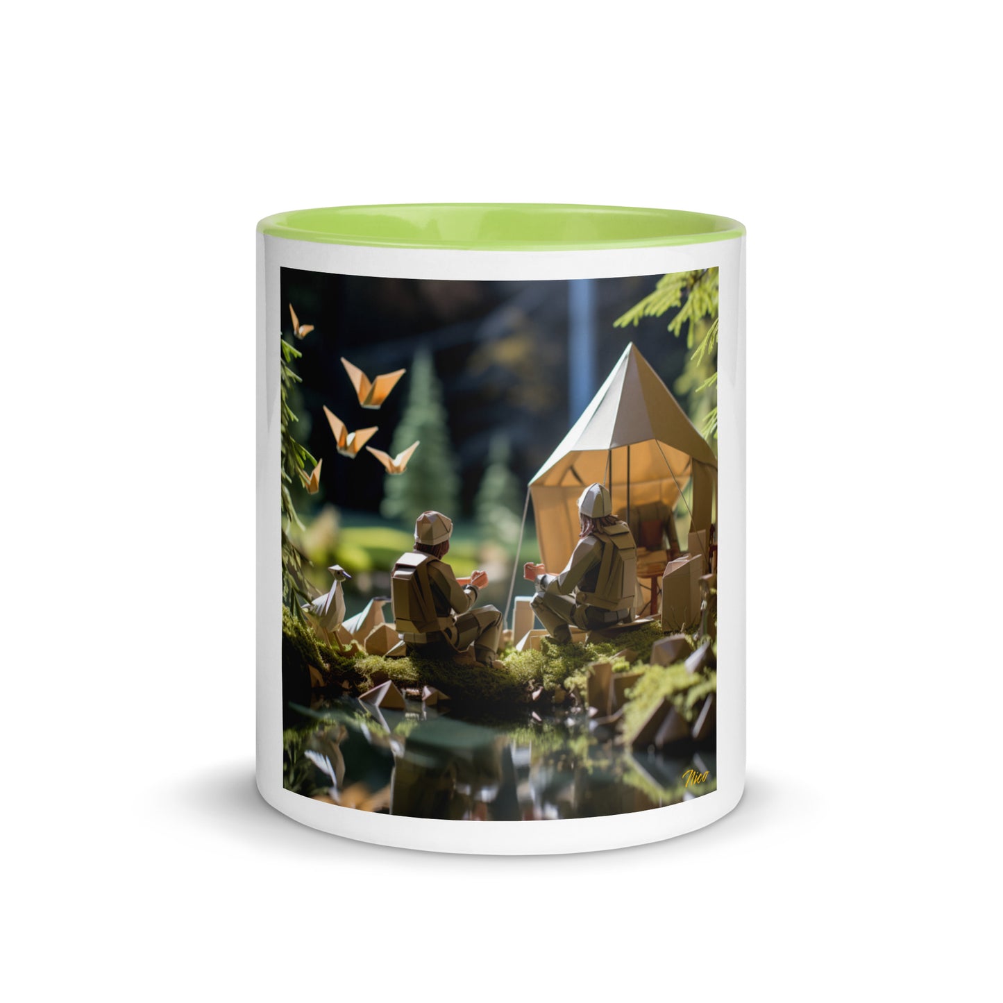 Relaxing By The Brook Series Print #5 - Mug with Color Inside