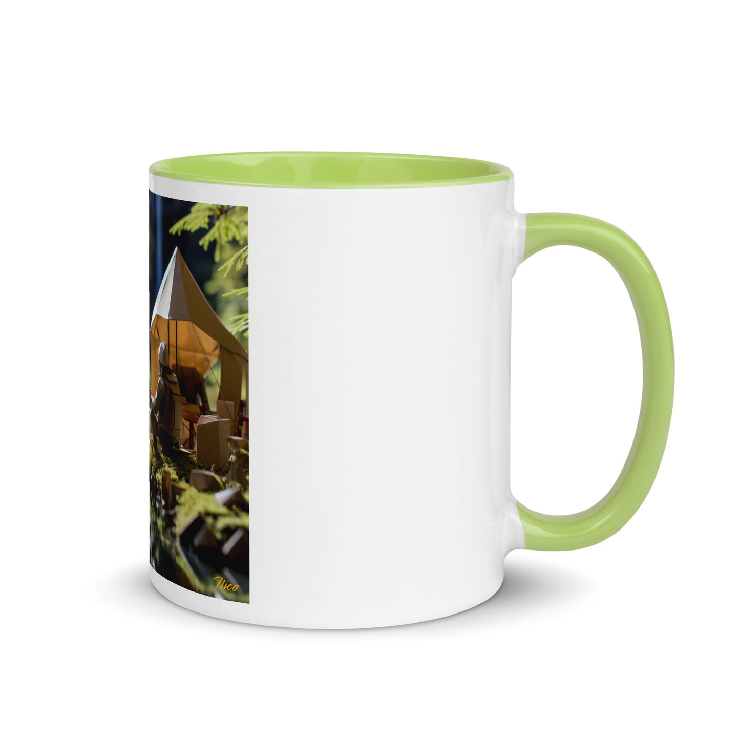 Relaxing By The Brook Series Print #5 - Mug with Color Inside