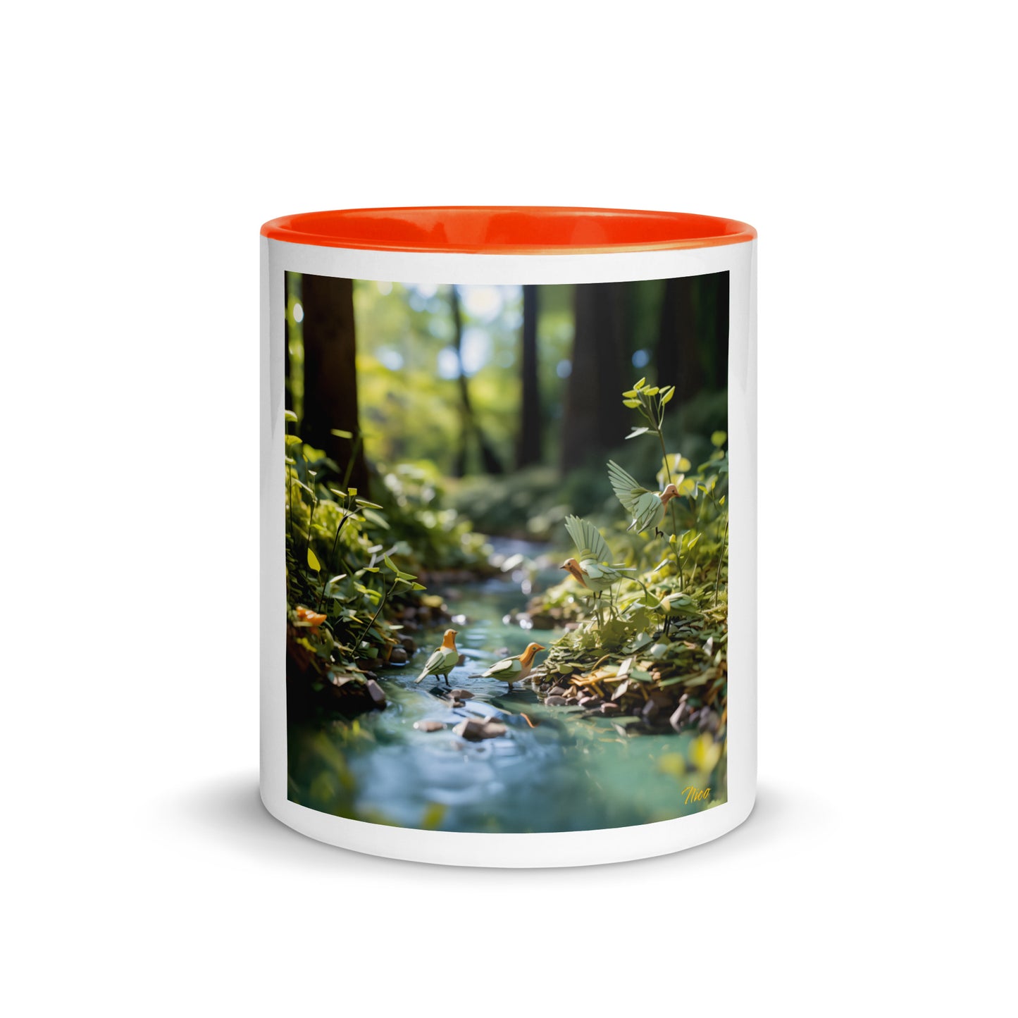 Relaxing By The Brook Series Print #8 - Mug with Color Inside