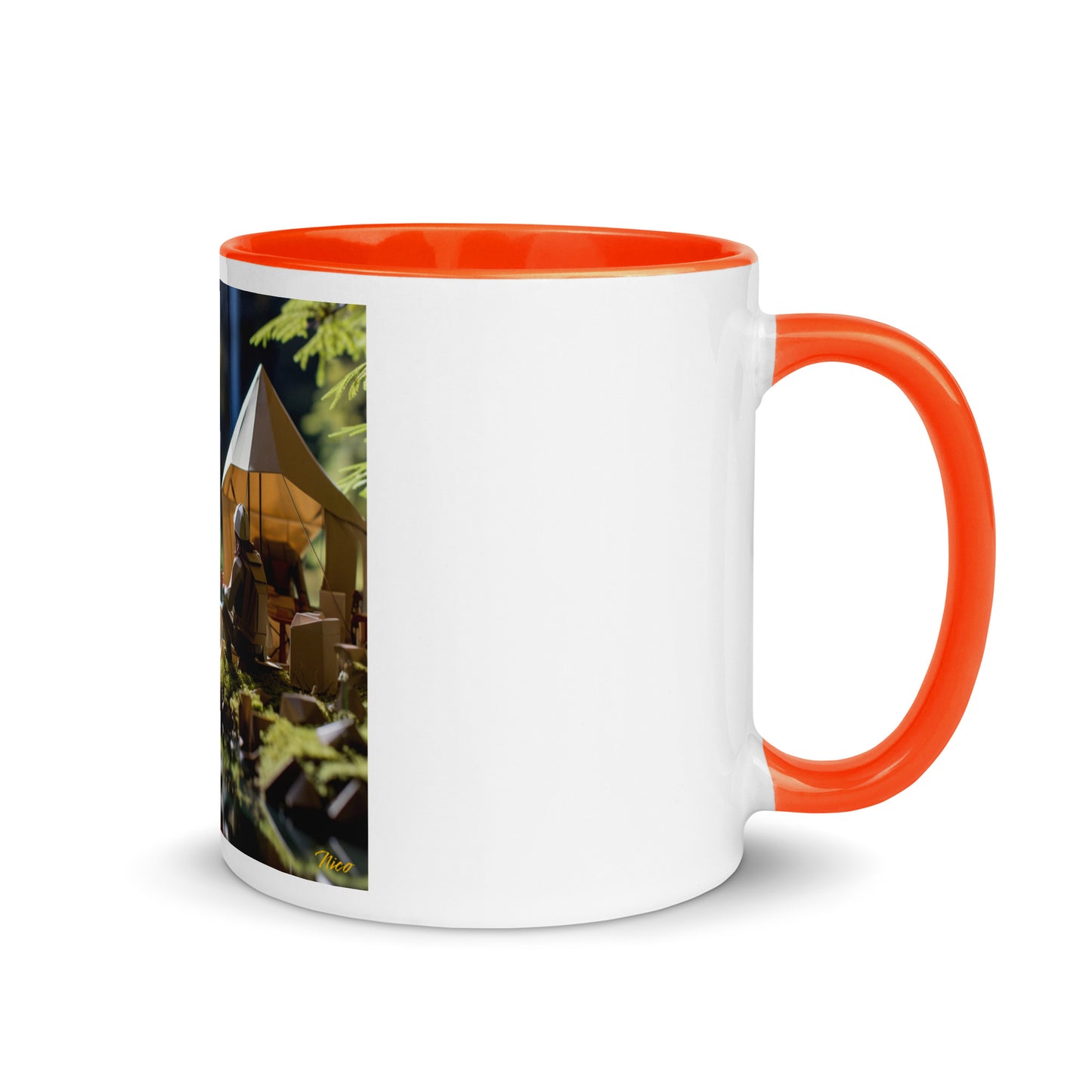 Relaxing By The Brook Series Print #5 - Mug with Color Inside