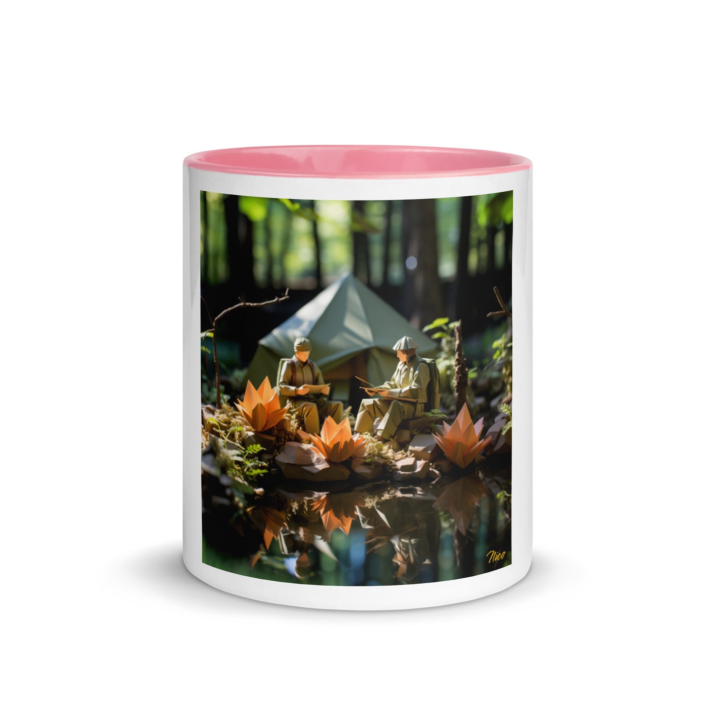 Relaxing By The Brook Series Print #7 - Mug with Color Inside