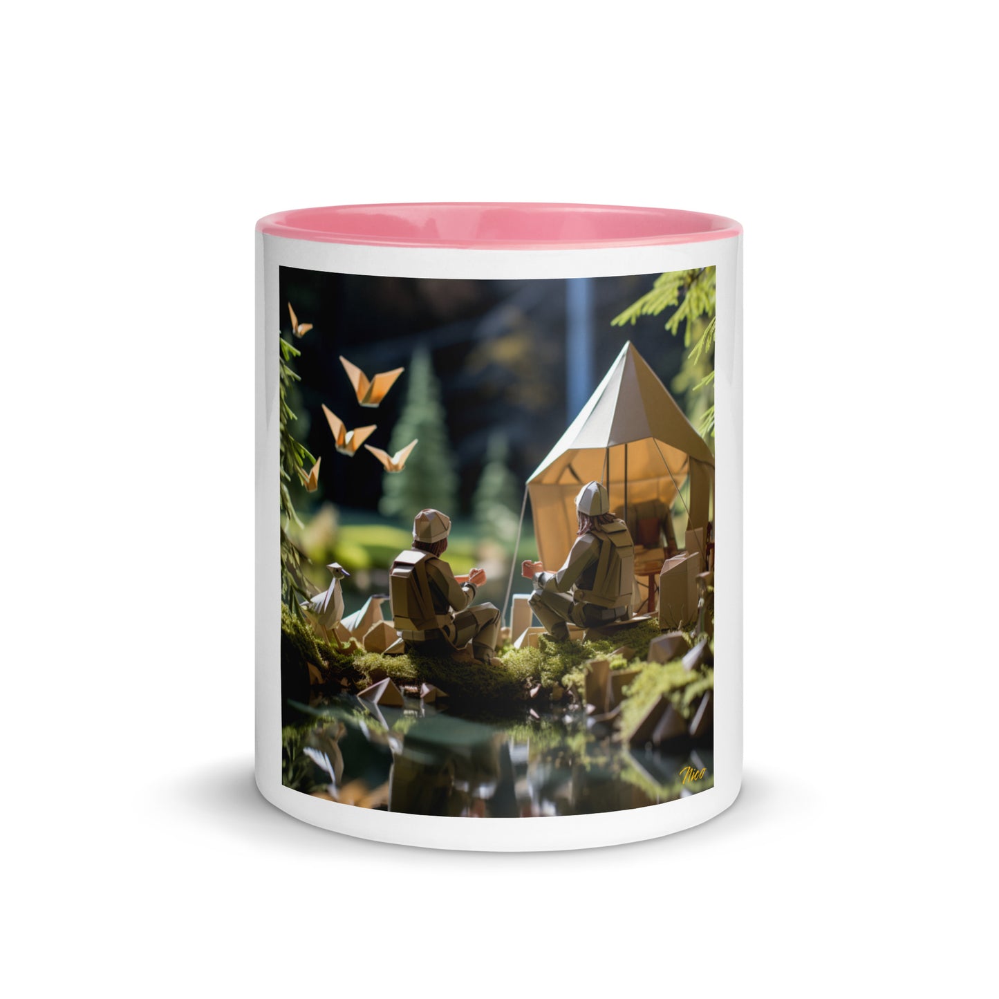 Relaxing By The Brook Series Print #5 - Mug with Color Inside