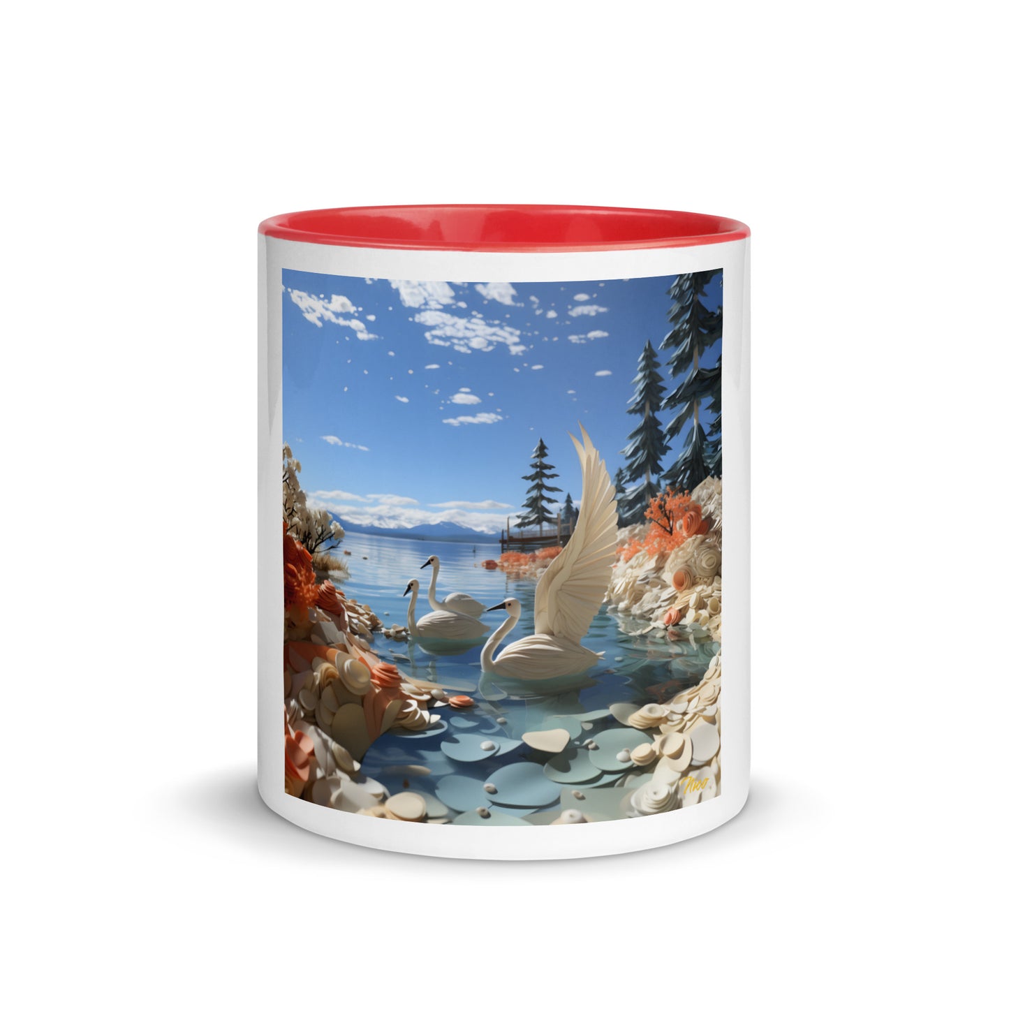 Atop The Mountain Lakeshore Series Print #1 - Mug with Color Inside